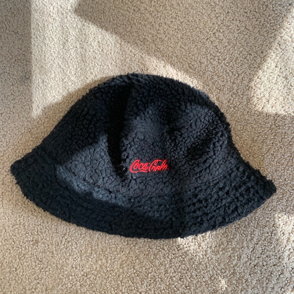 Coca-Cola Black Fleece Bucket Hat